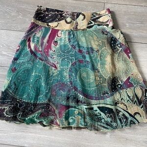 ROBERTO CAVALLI JUST CLASS PRINTED FLARE SKIRT 6